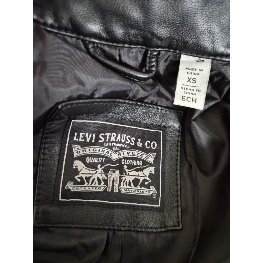 Levi's Women's Faux Leather Motocross Racer Jacket - XSmall New Without Tag - Picture 11 of 13